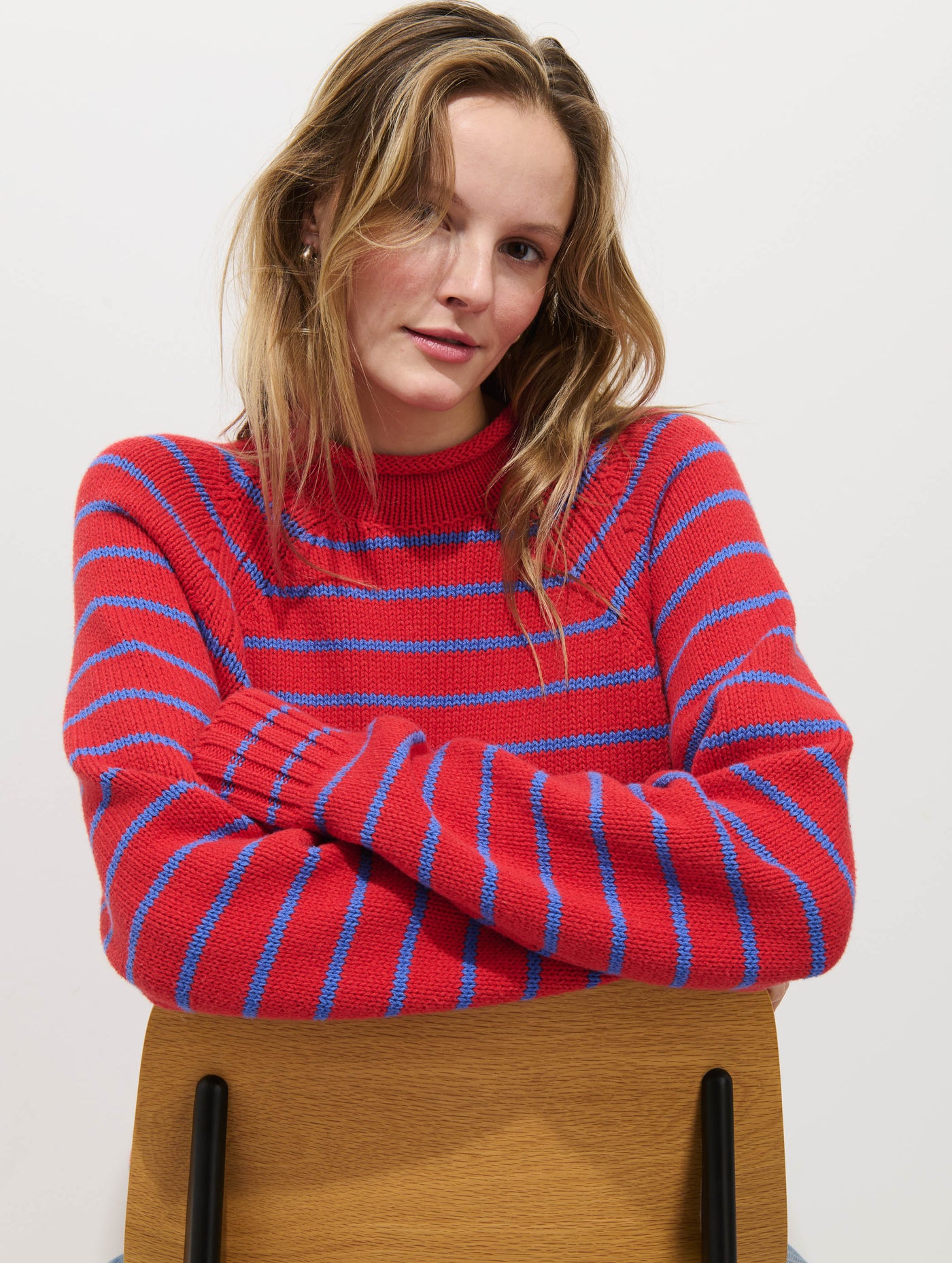 Alex Striped Rollneck In Cotton