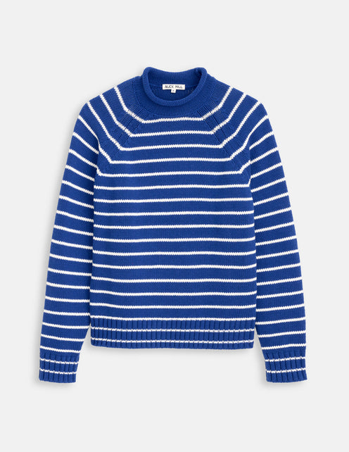 Alex Striped Rollneck In Cotton
