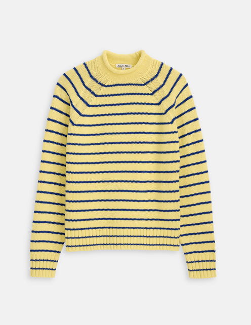Alex Striped Rollneck In Cotton