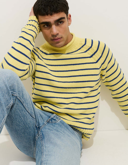 Alex Striped Rollneck In Cotton