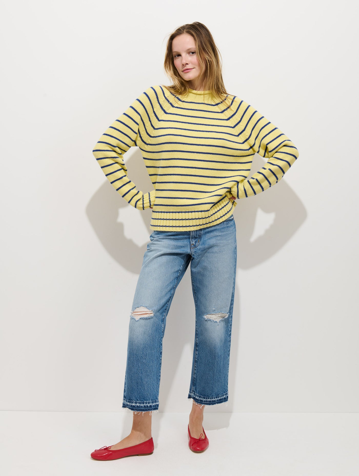 Alex Striped Rollneck In Cotton