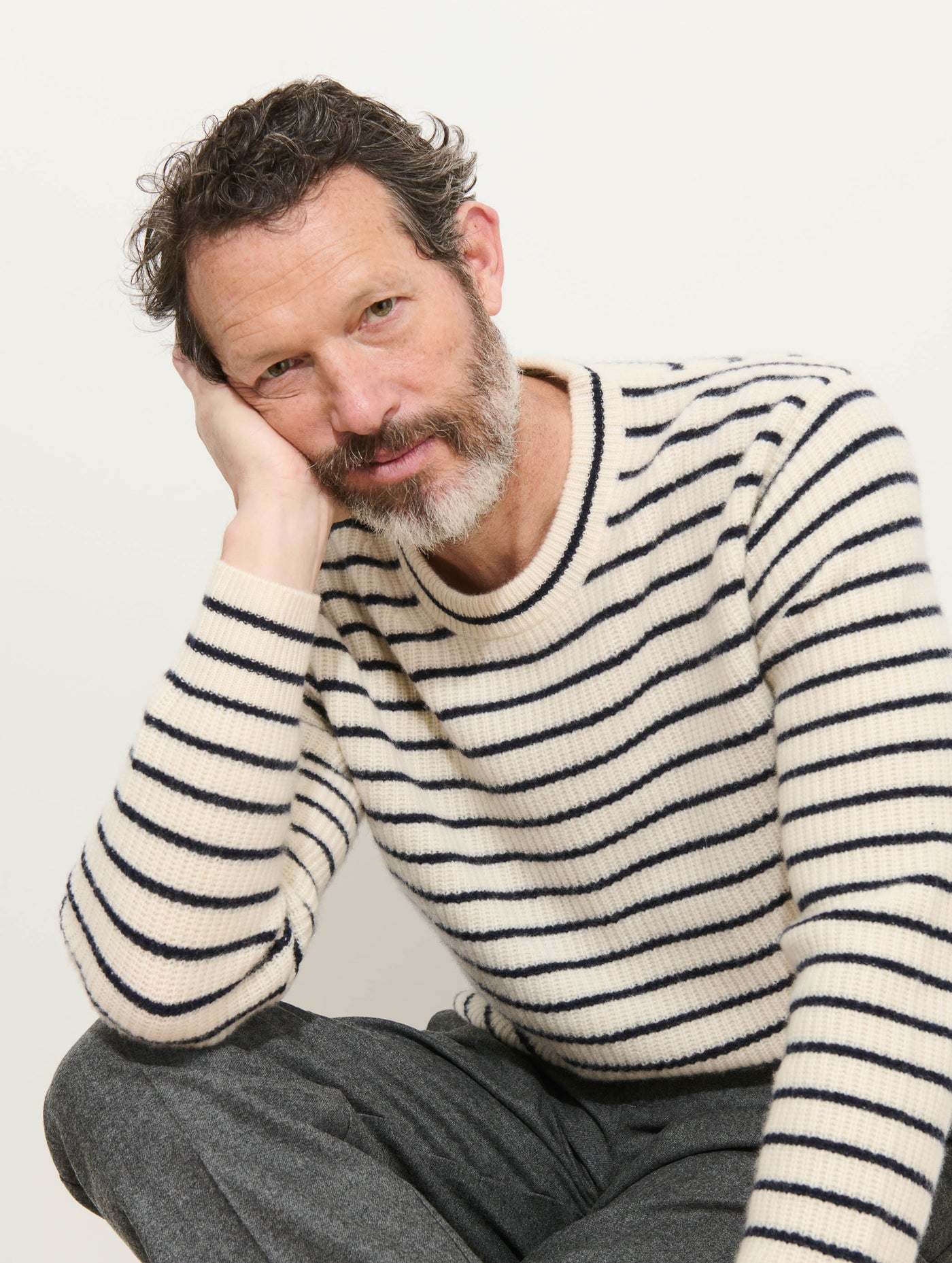 Jordan Sweater In Striped Cashmere