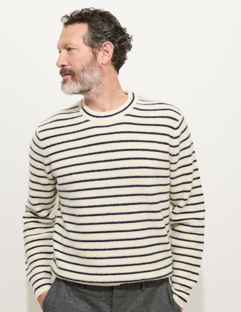 Jordan Sweater In Striped Cashmere