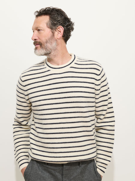 Jordan Striped Sweeter in Washed Cashmere – Alex Mill