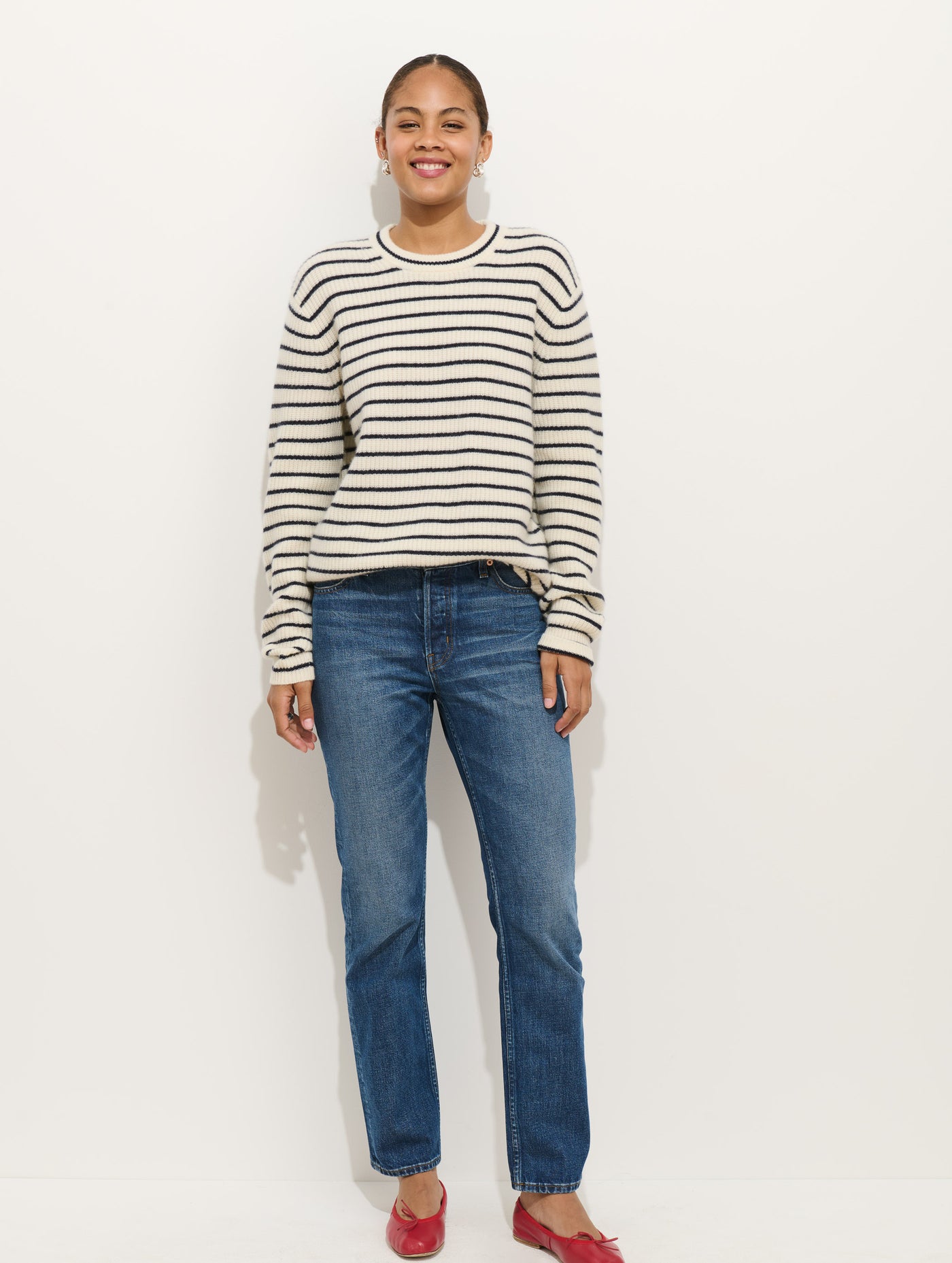 Jordan Sweater In Striped Cashmere