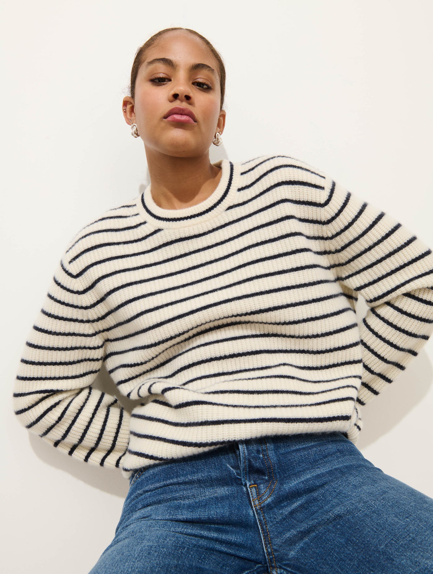 Jordan Sweater In Striped Cashmere