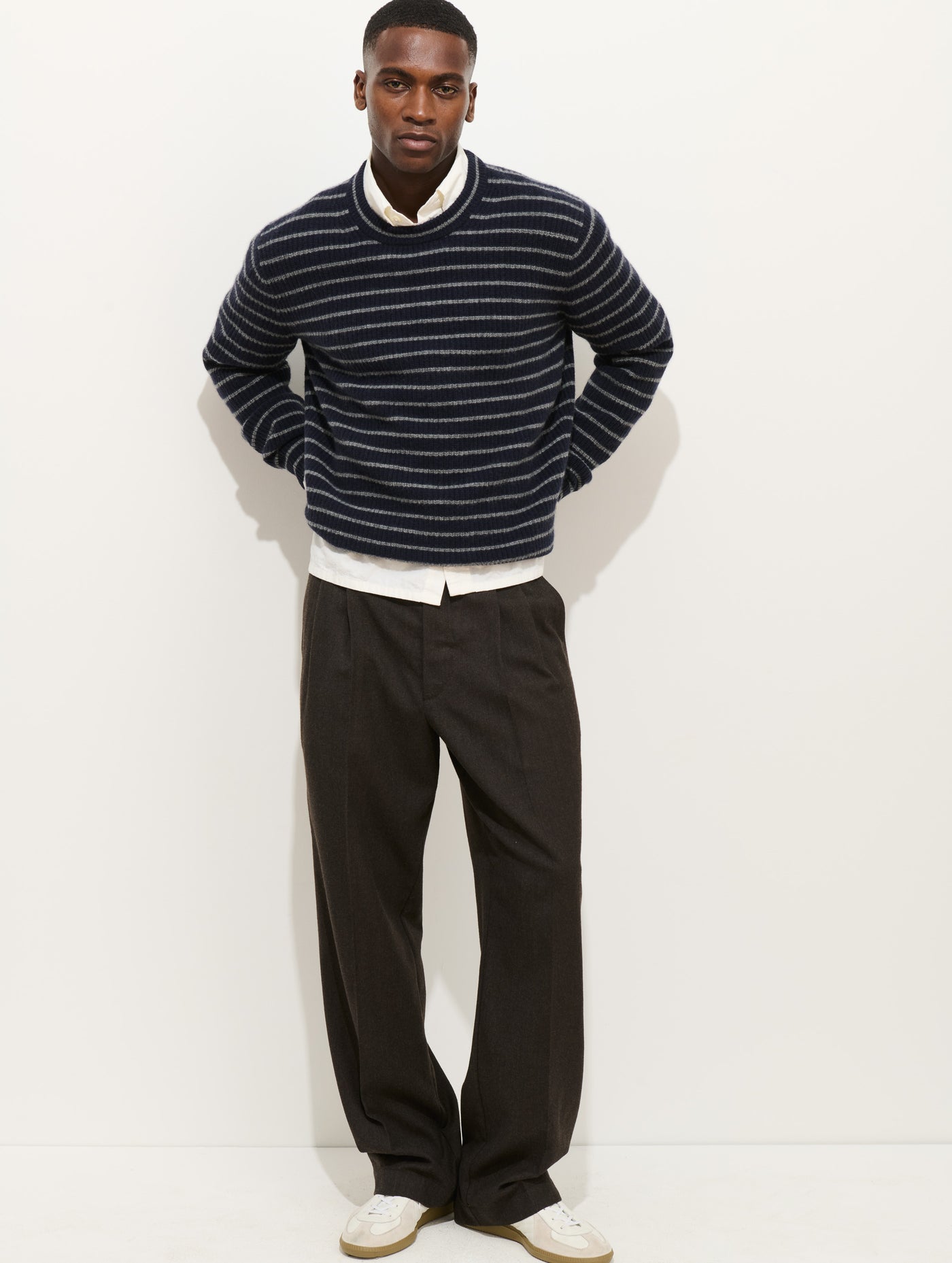 Jordan Sweater In Striped Cashmere
