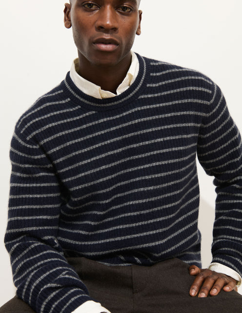 Jordan Sweater In Striped Cashmere