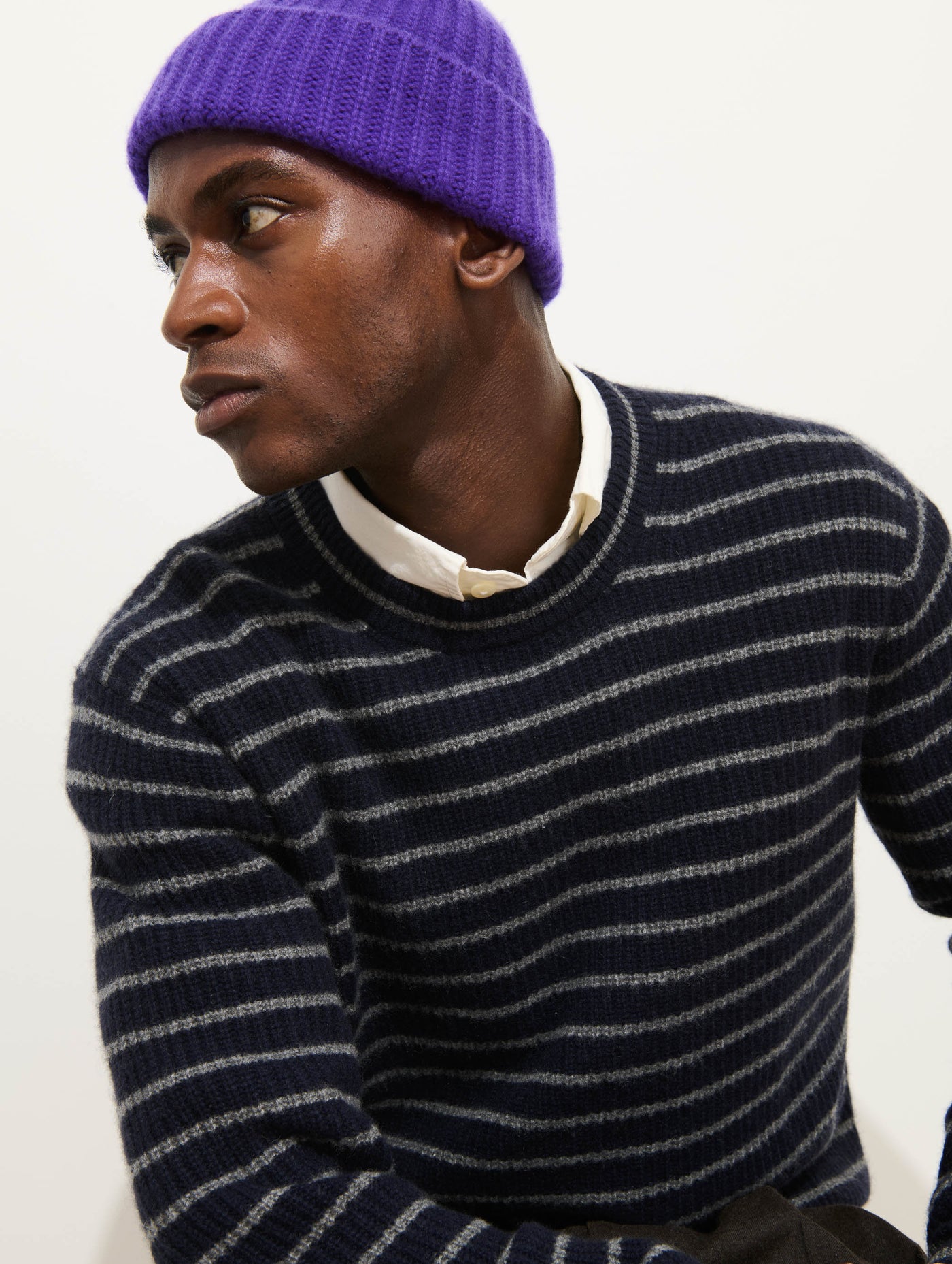 Jordan Sweater In Striped Cashmere