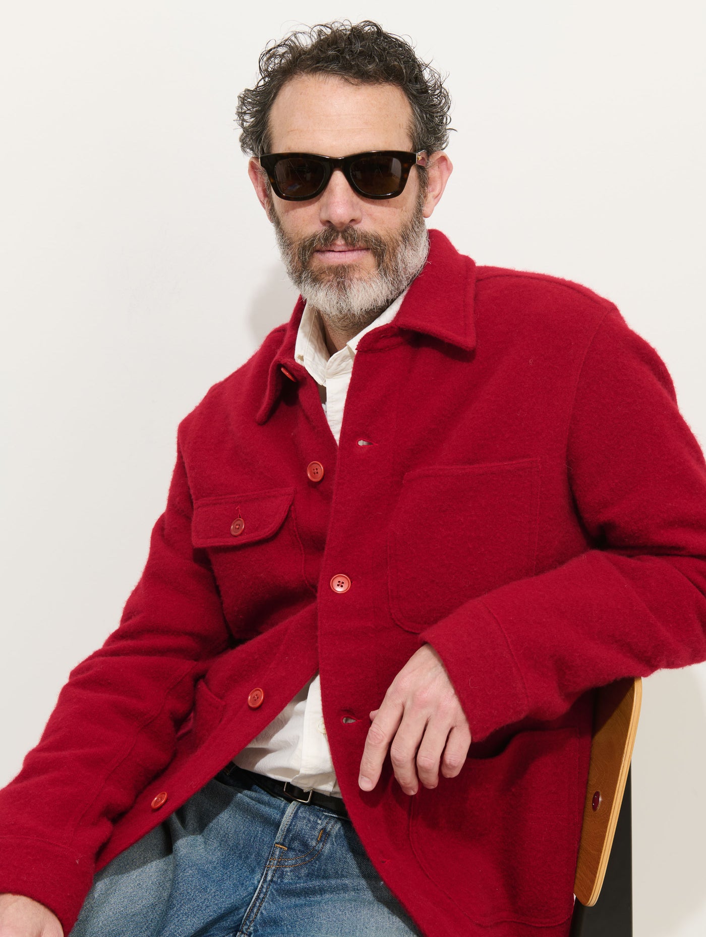 Work Jacket In Merino Wool Knit