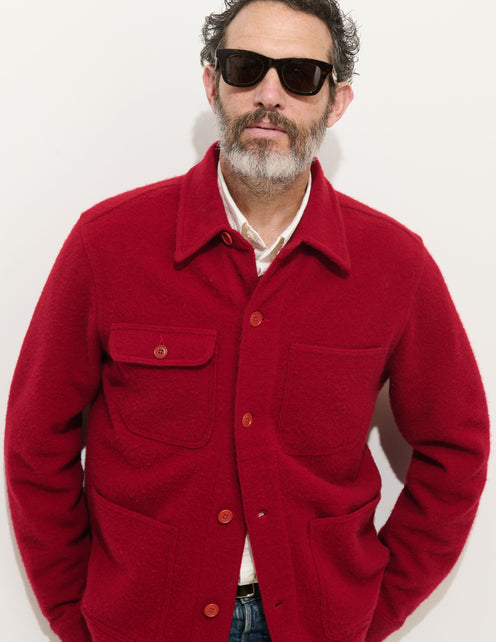 Work Jacket In Merino Wool Knit