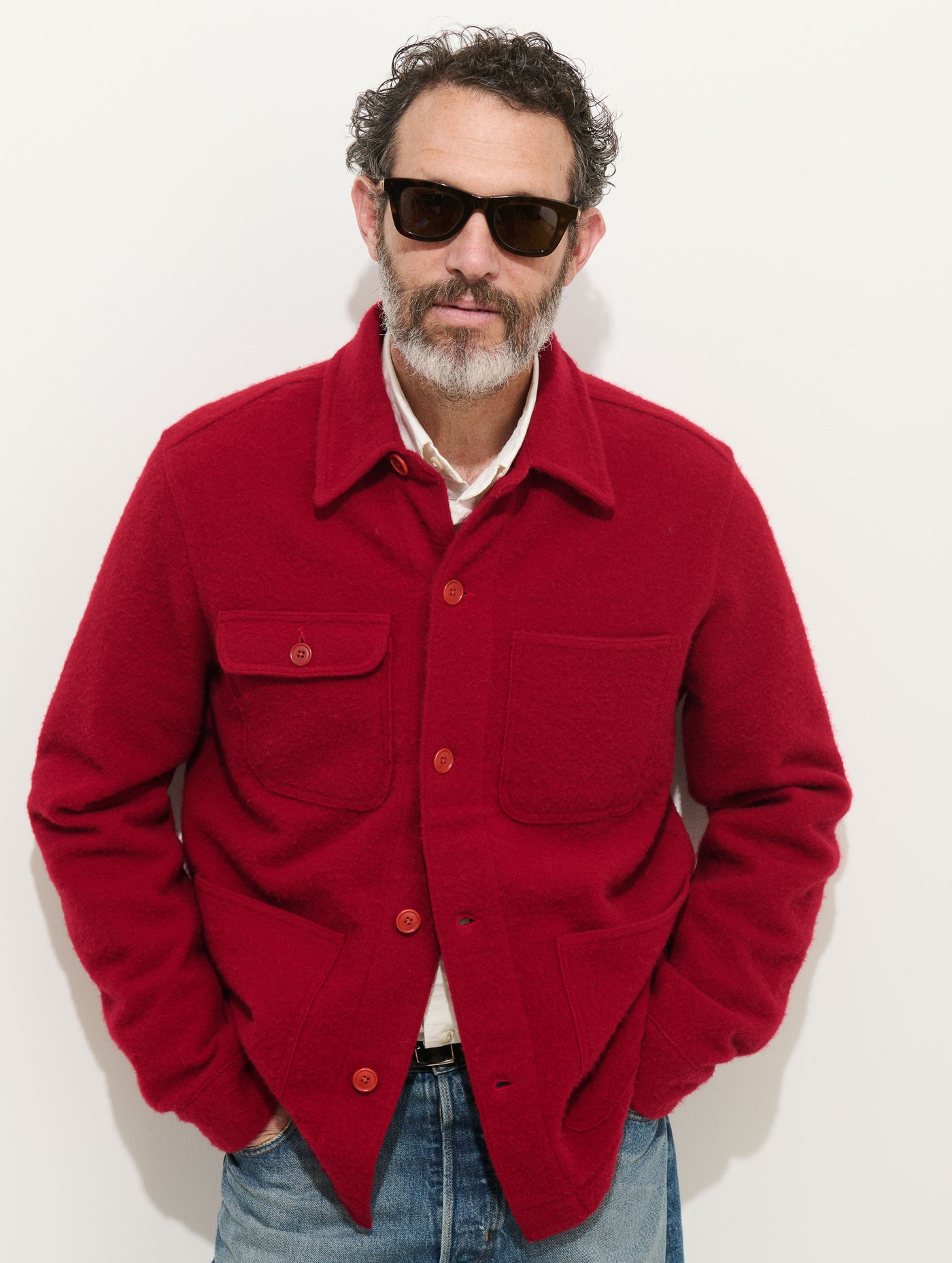 Work Jacket In Merino Wool Knit
