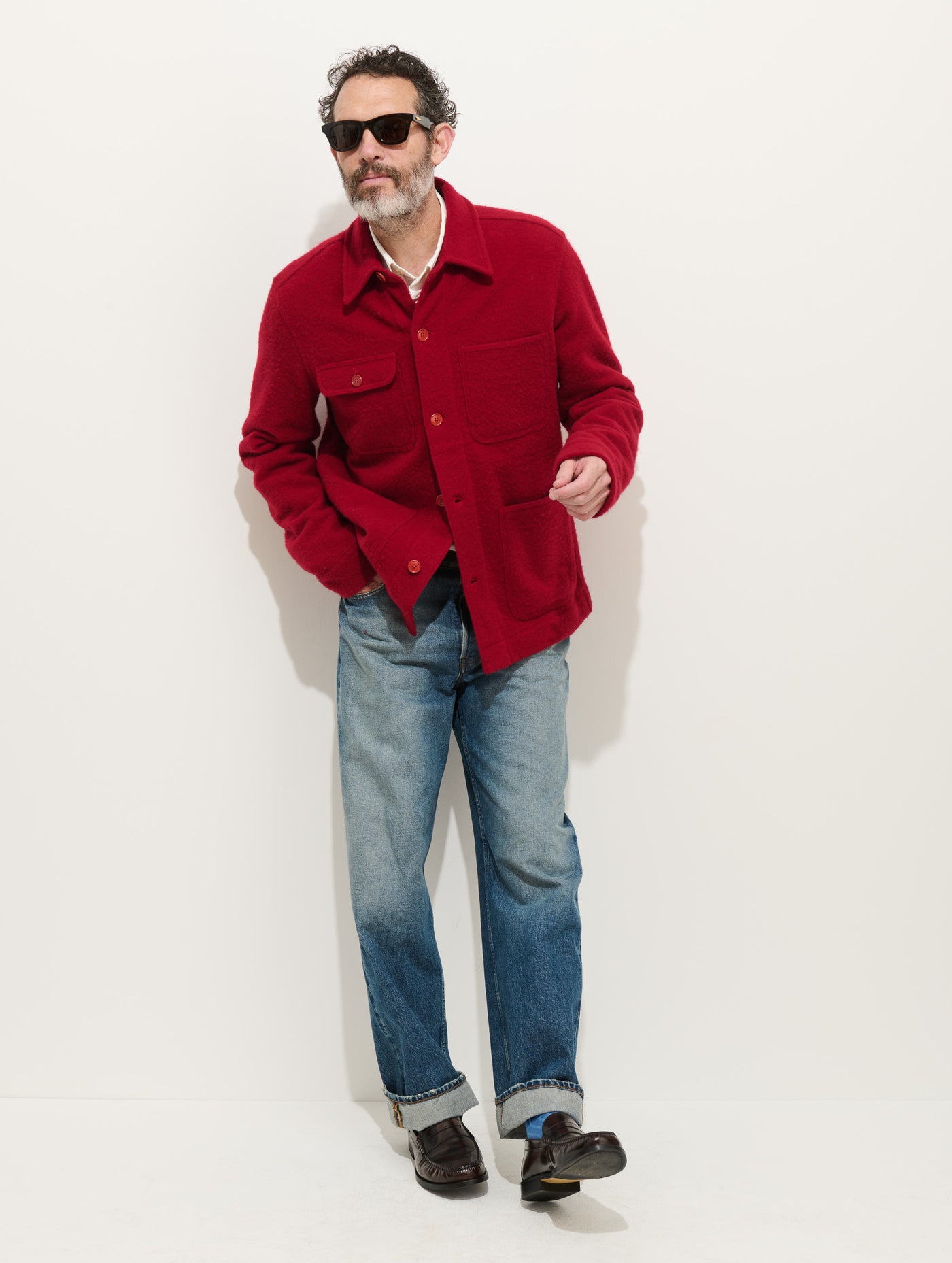 Work Jacket In Merino Wool Knit