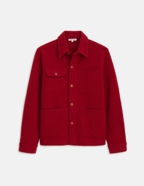 Work Jacket In Merino Wool Knit