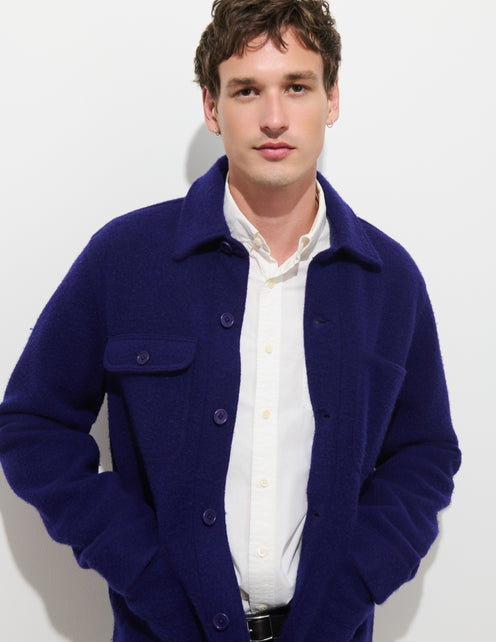 Work Jacket in Washed Merino
