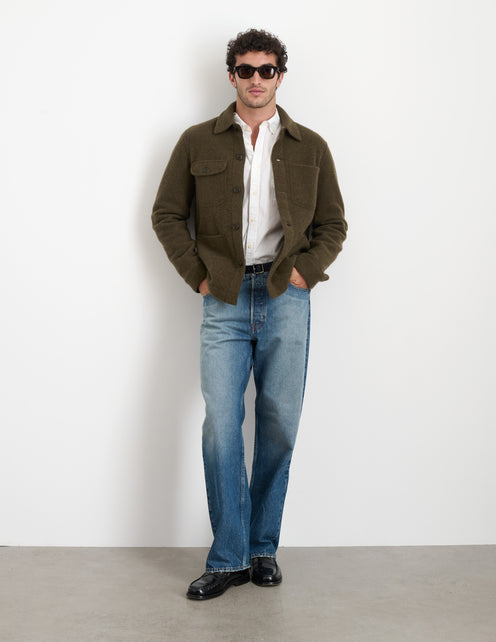 Work Jacket In Merino Wool Knit