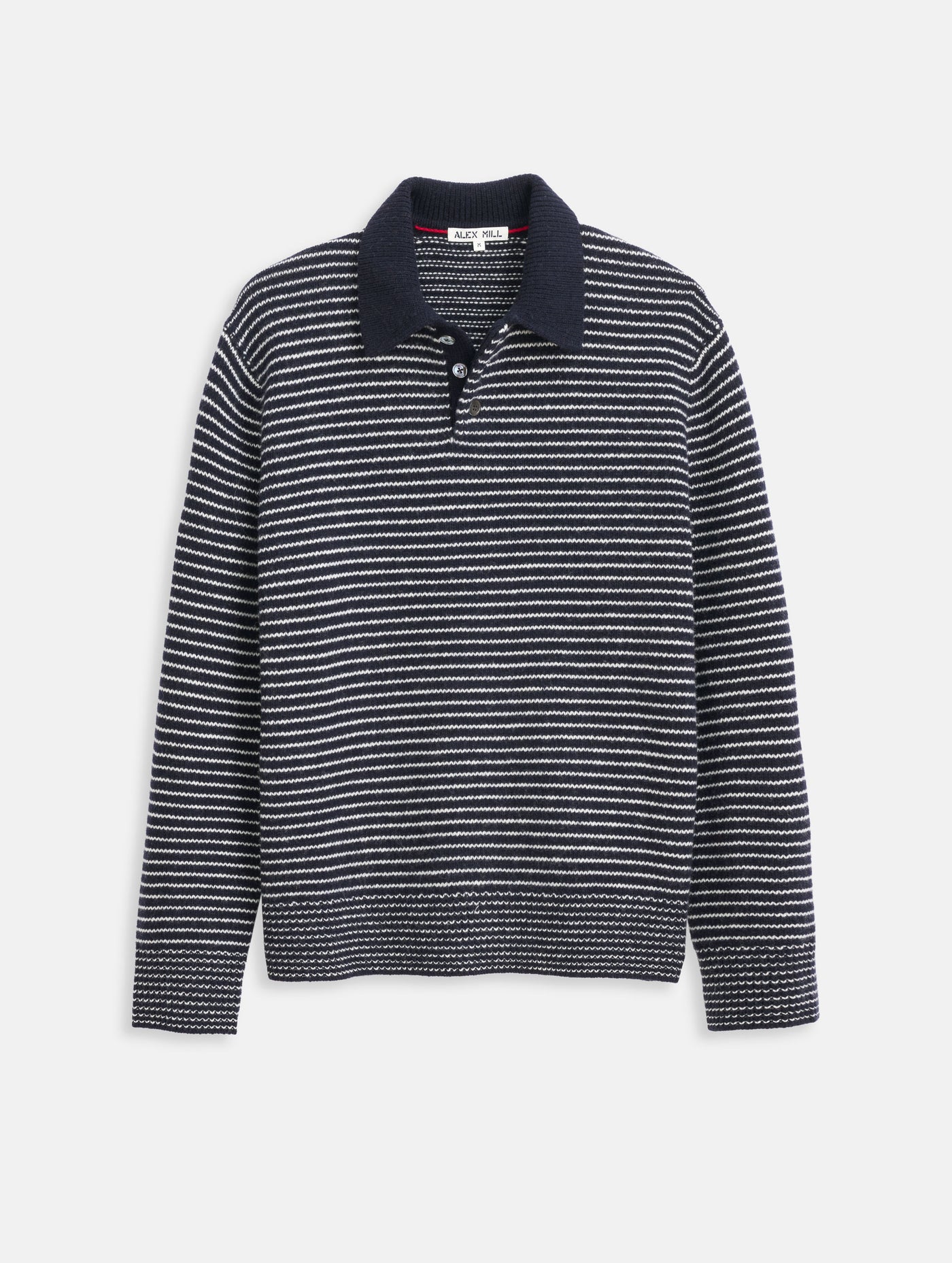 Carl Striped Polo In Merino Wool