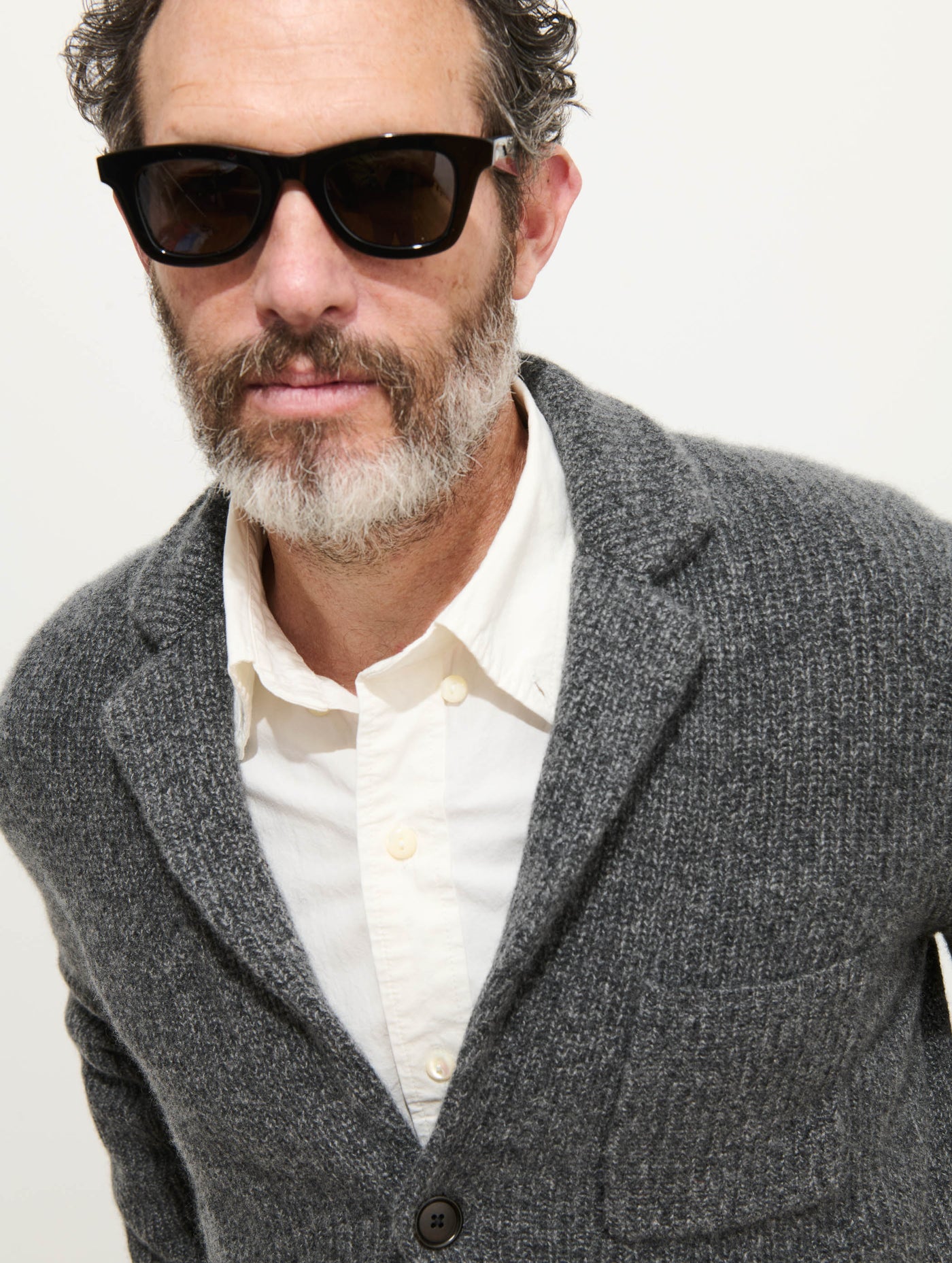 Mitchell Cardigan In Washed Cashmere