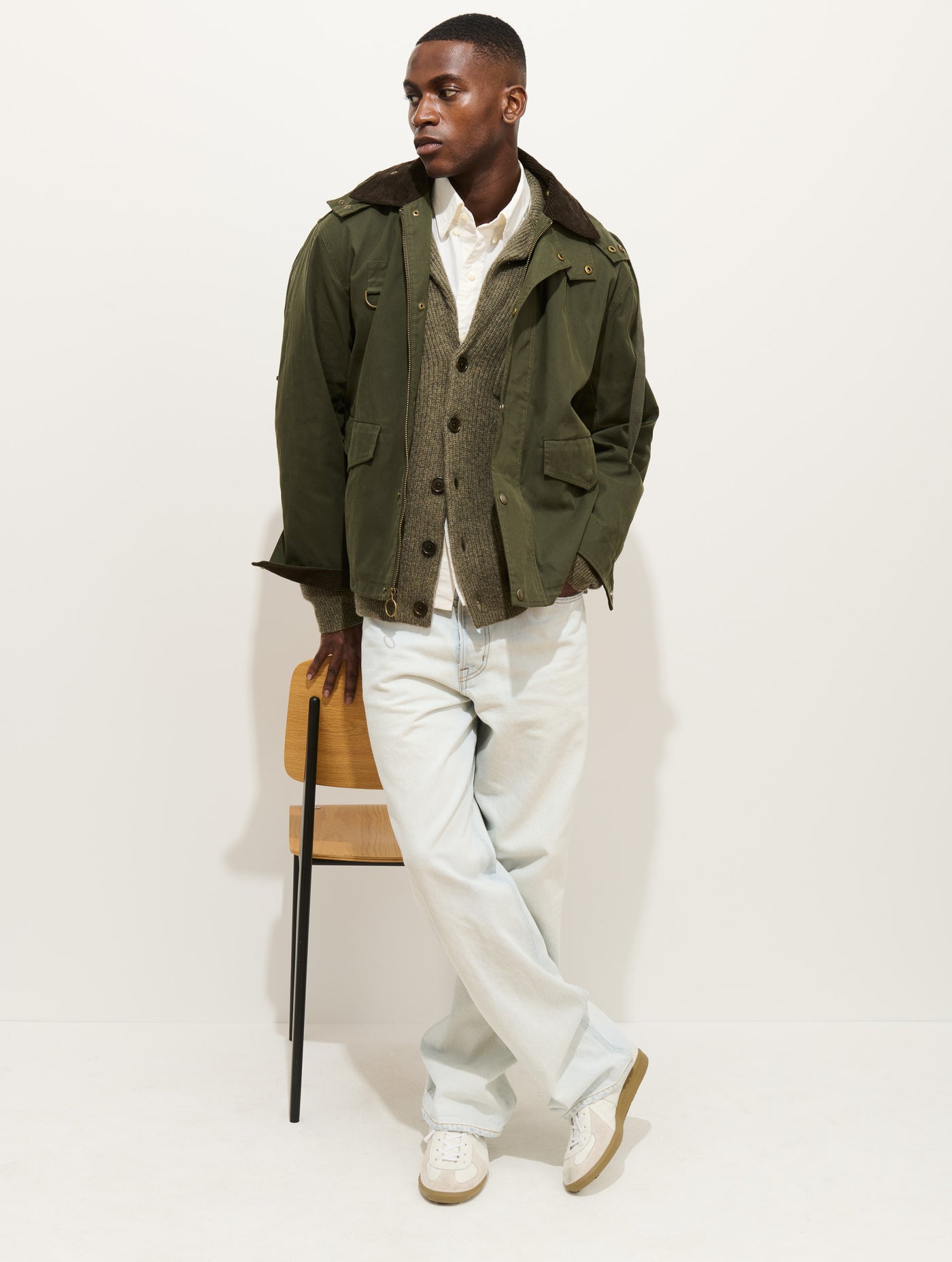 Mitchell Cardigan In Washed Cashmere