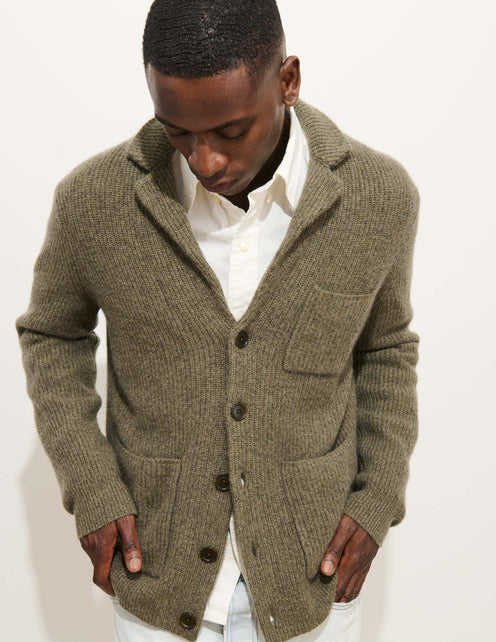 Mitchell Cardigan In Washed Cashmere