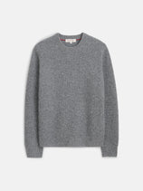Jordan Sweater In Washed Cashmere In Heather Grey