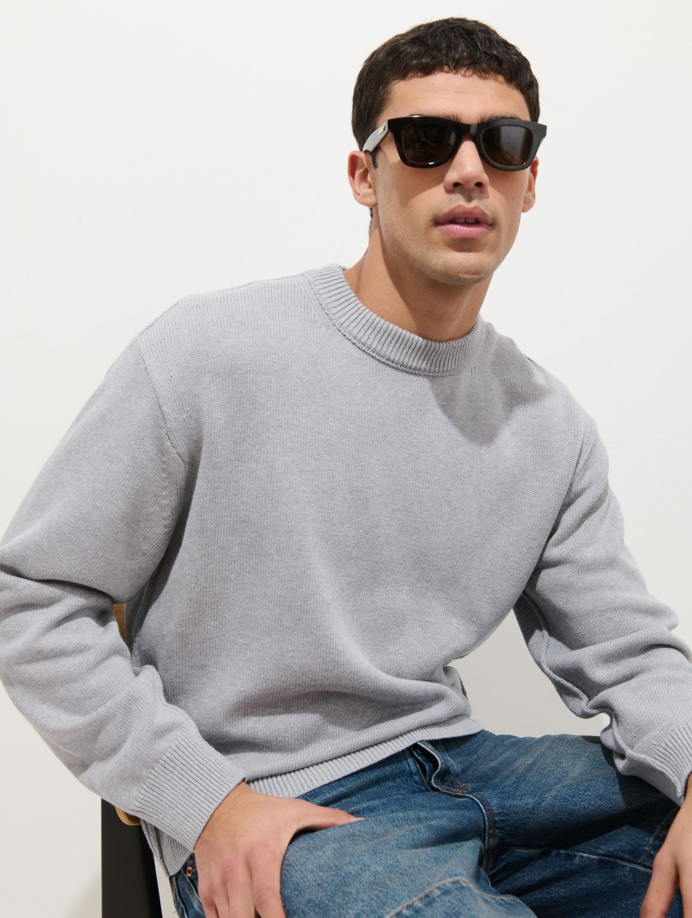 Gabriel Crewneck Sweater In Cotton Linen
