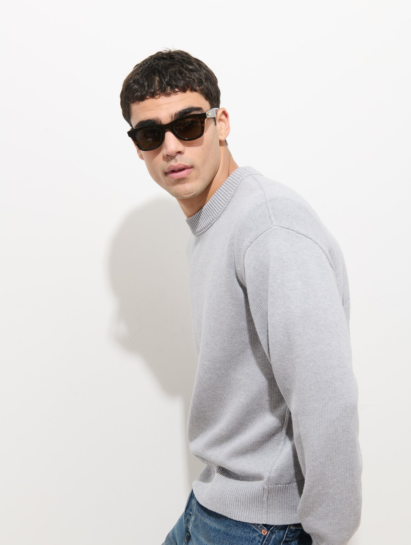 Gabriel Crewneck Sweater In Cotton Linen