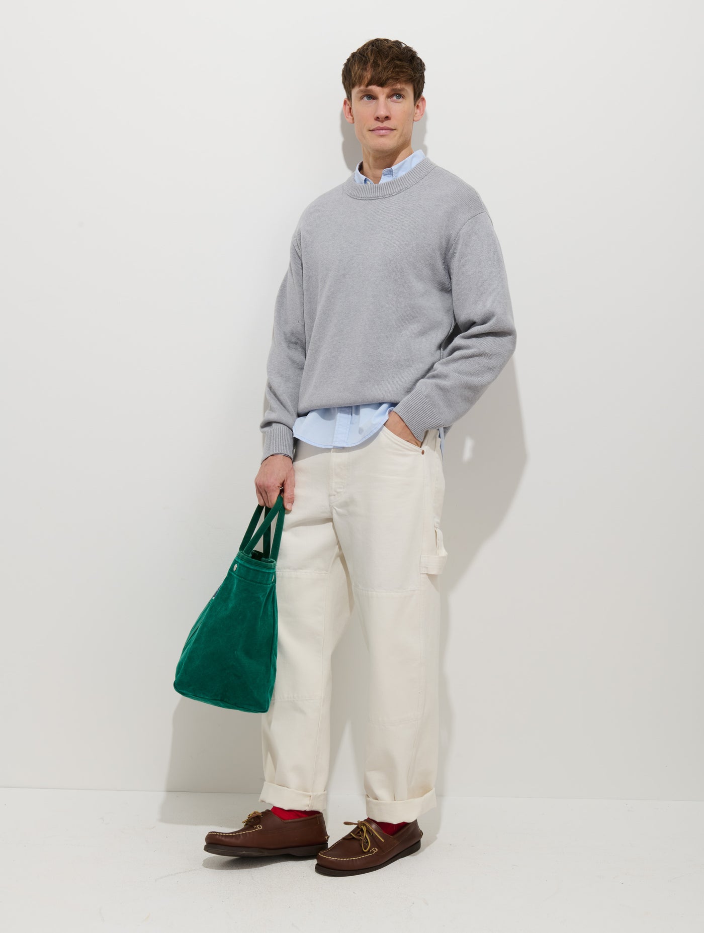 Gabriel Crewneck Sweater In Cotton Linen