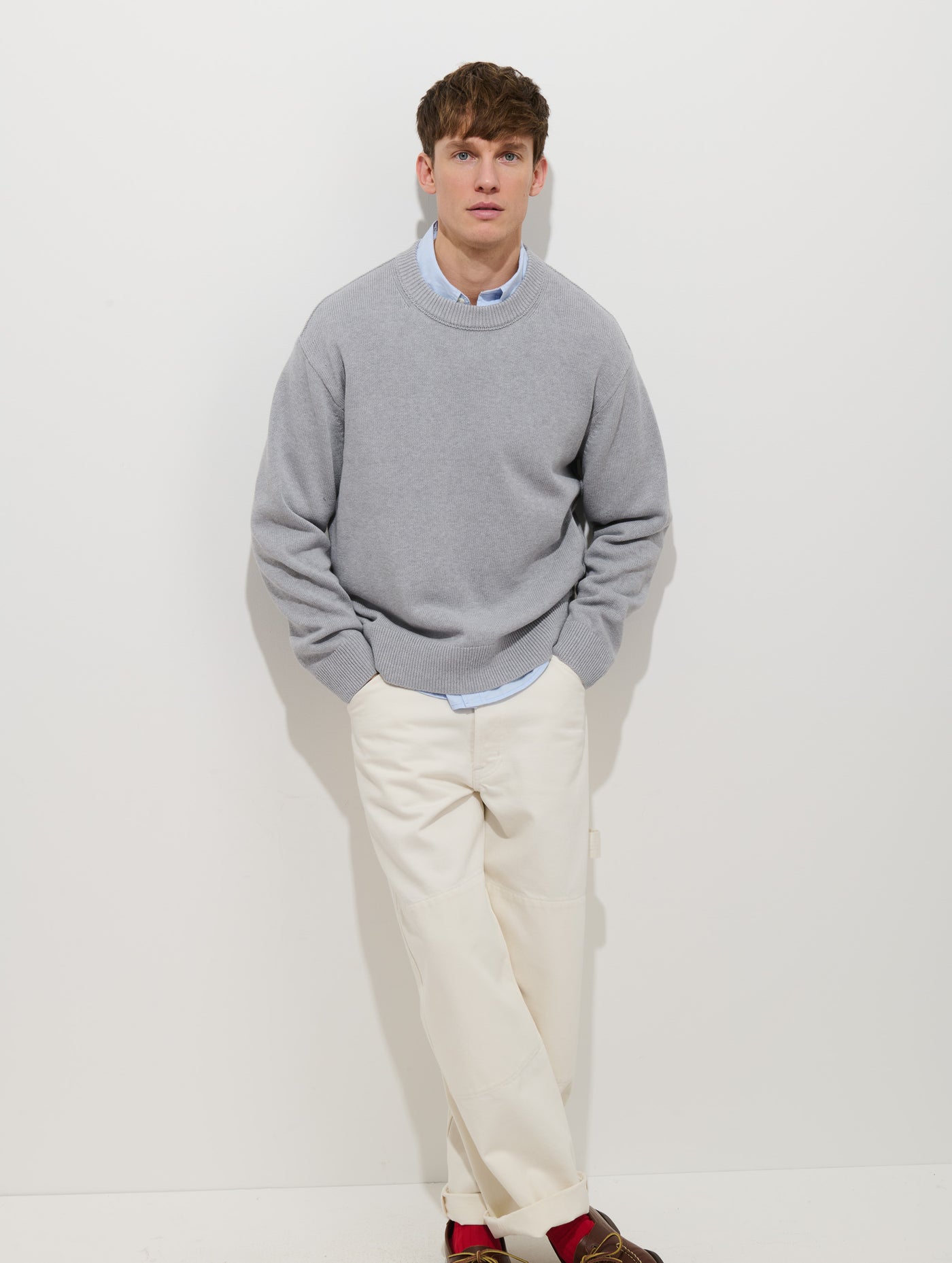 Gabriel Crewneck Sweater In Cotton Linen
