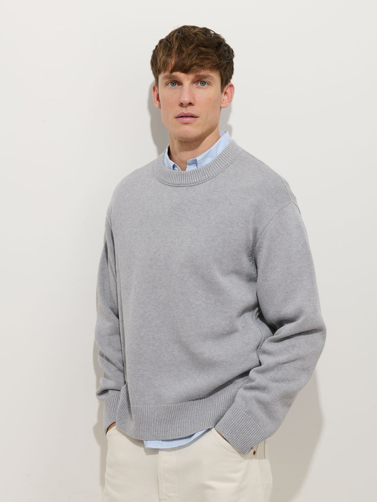 Gabriel Crewneck Sweater In Cotton Linen
