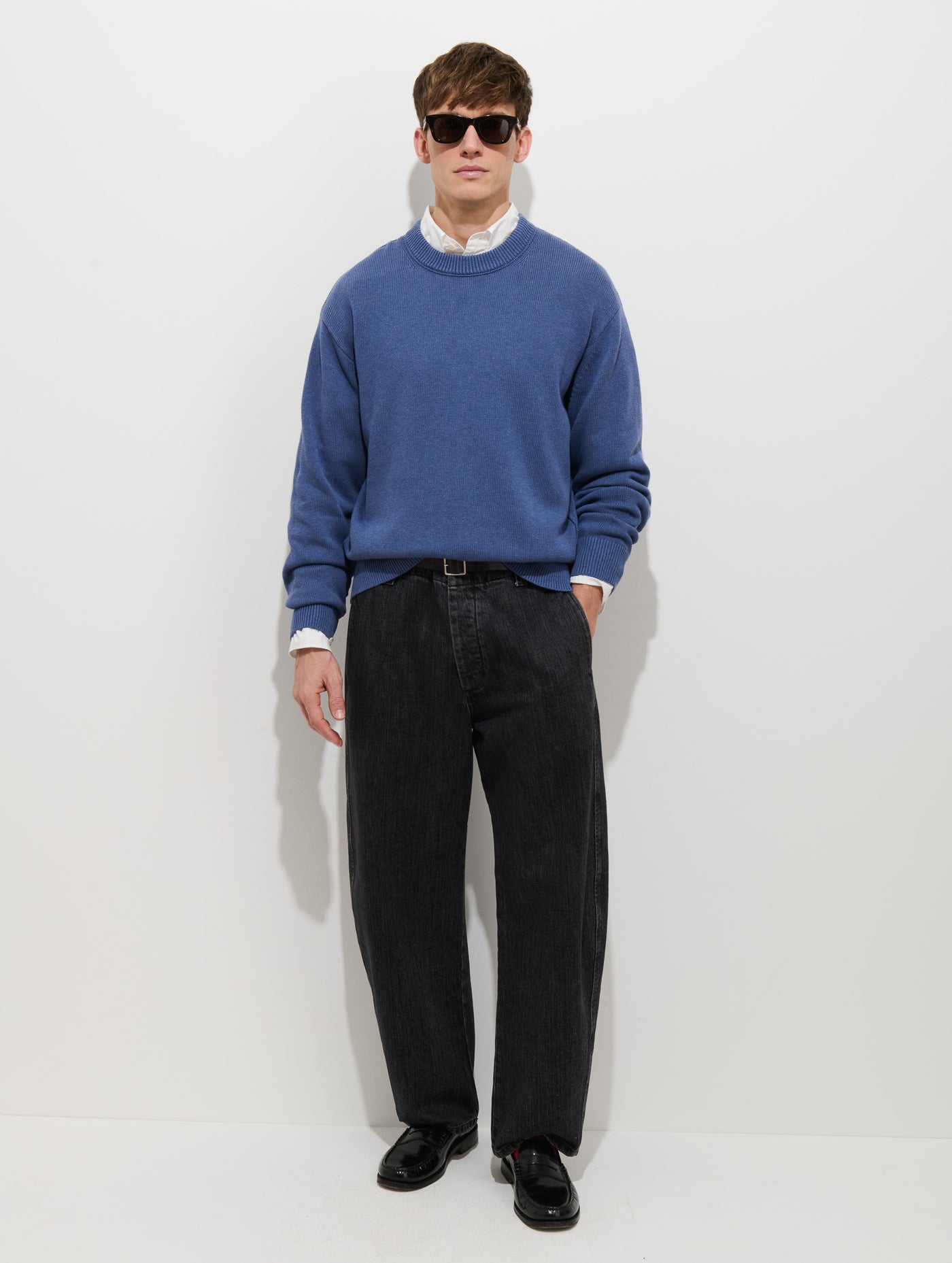 Gabriel Crewneck Sweater In Cotton Linen