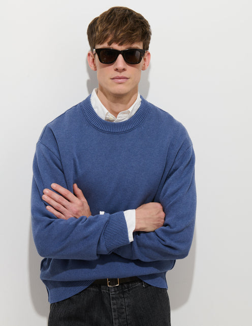 Gabriel Crewneck Sweater In Cotton Linen
