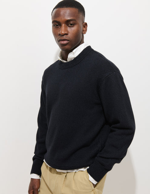 Gabriel Crewneck Sweater In Cotton Linen