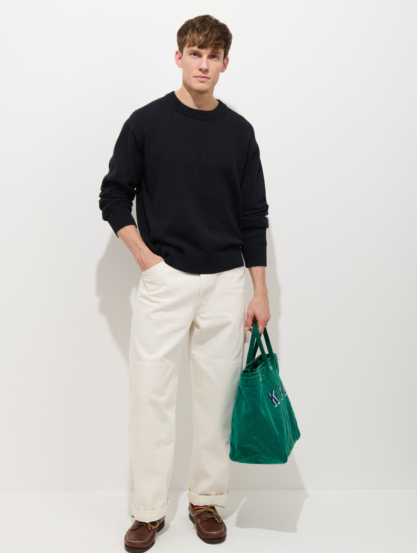 Gabriel Crewneck Sweater In Cotton Linen
