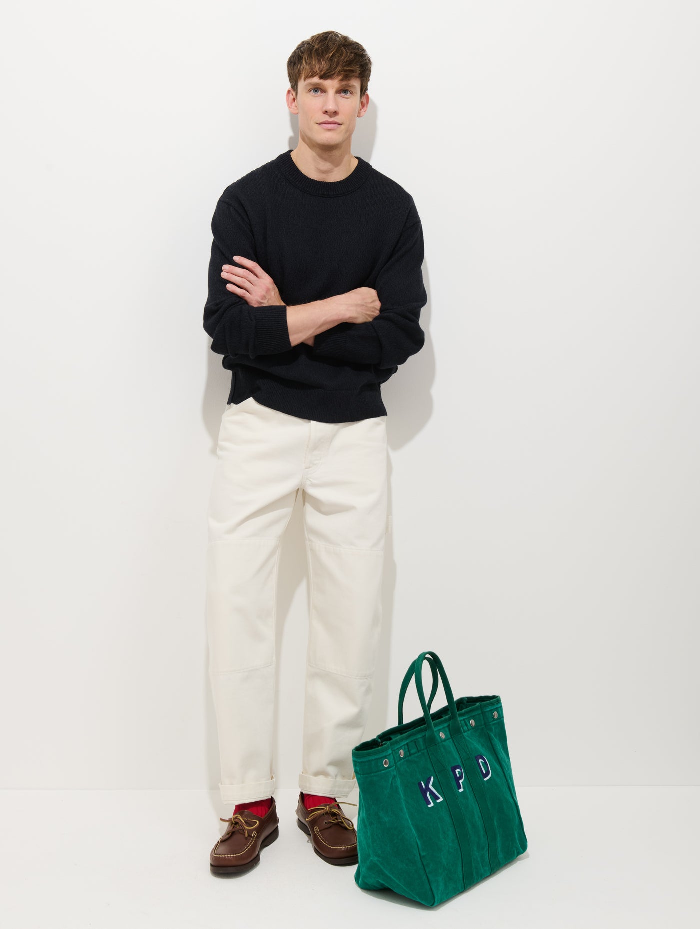 Gabriel Crewneck Sweater In Cotton Linen