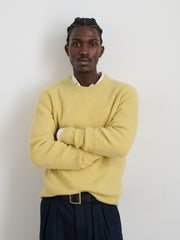 Jordan Sweater In Lightweight Cashmere In Heather Field