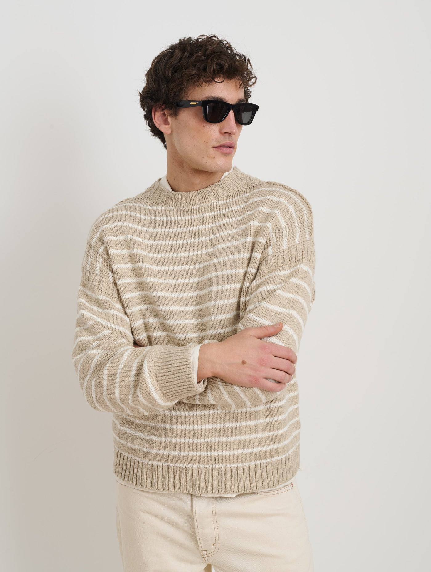 Harbor Stripe Sweater In Cotton