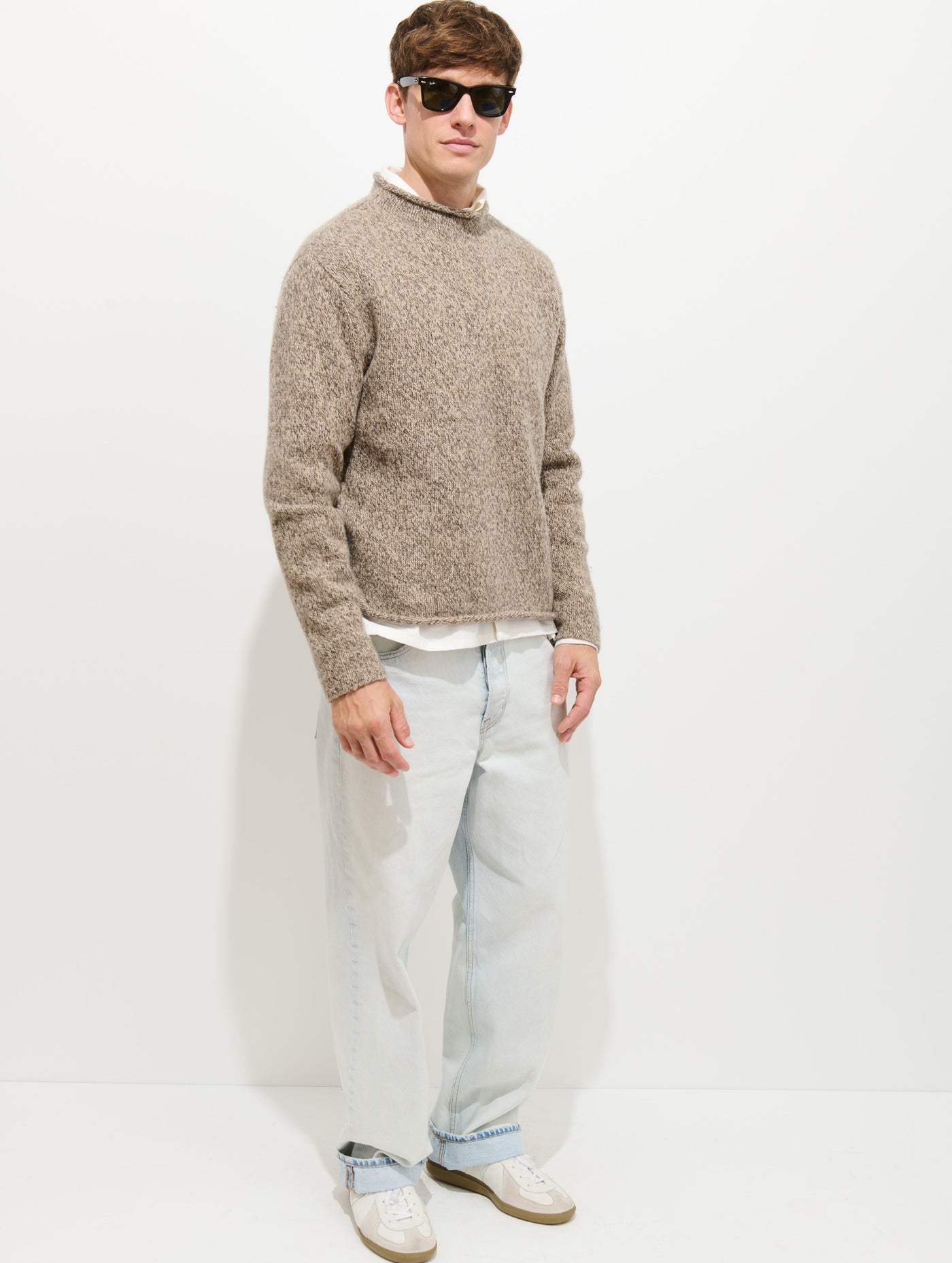 Marled Rollneck In Merino Wool