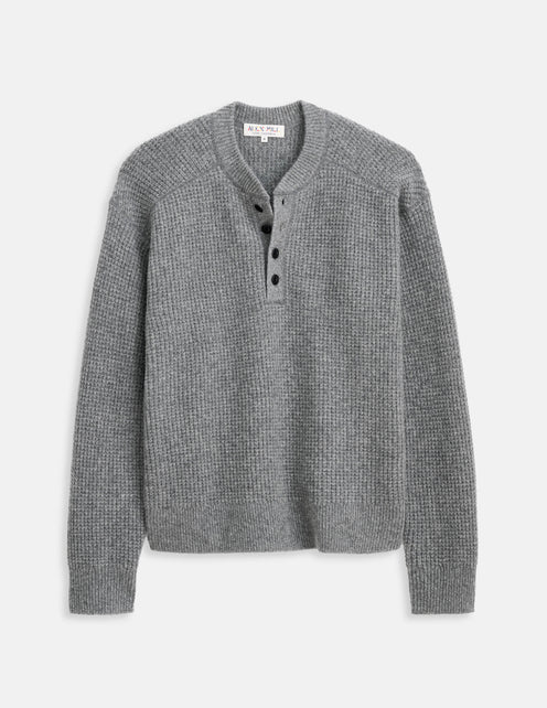 Waffle Henley In Cashmere