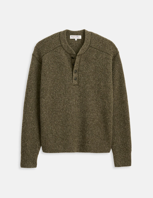 Waffle Henley In Cashmere