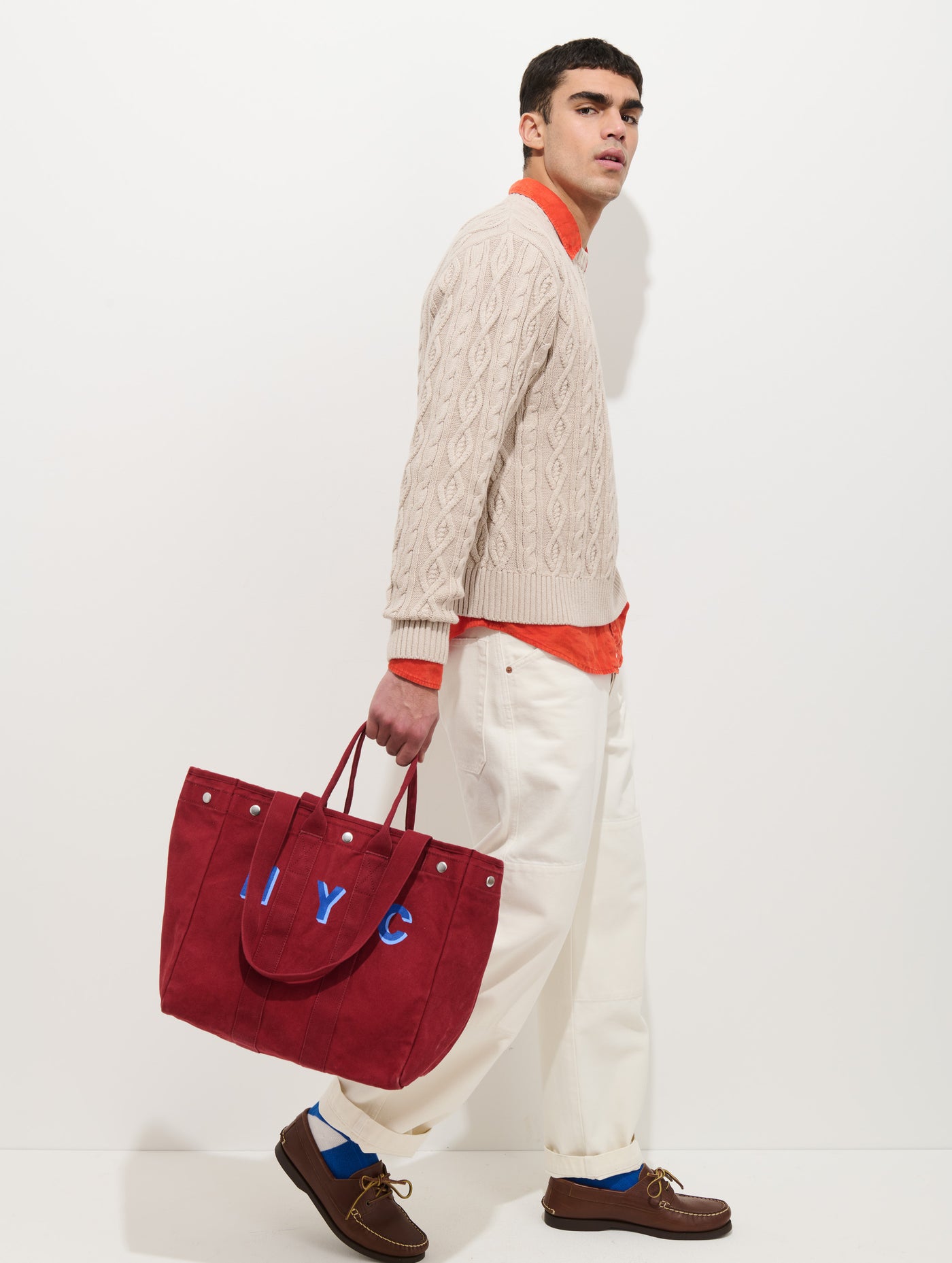 Aaron Cable Sweater in Cotton