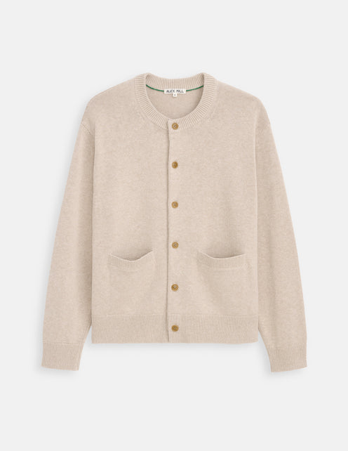 Aaron Cardigan In Cotton Linen