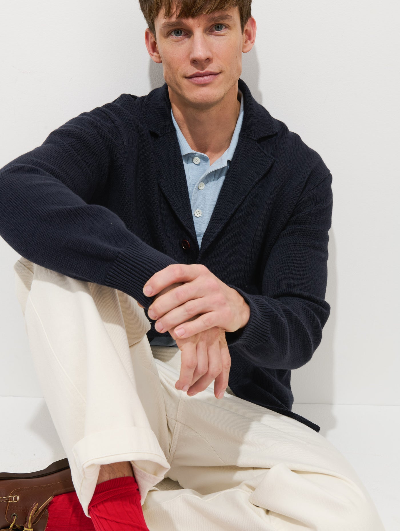 Alain Blazer In Cotton Linen