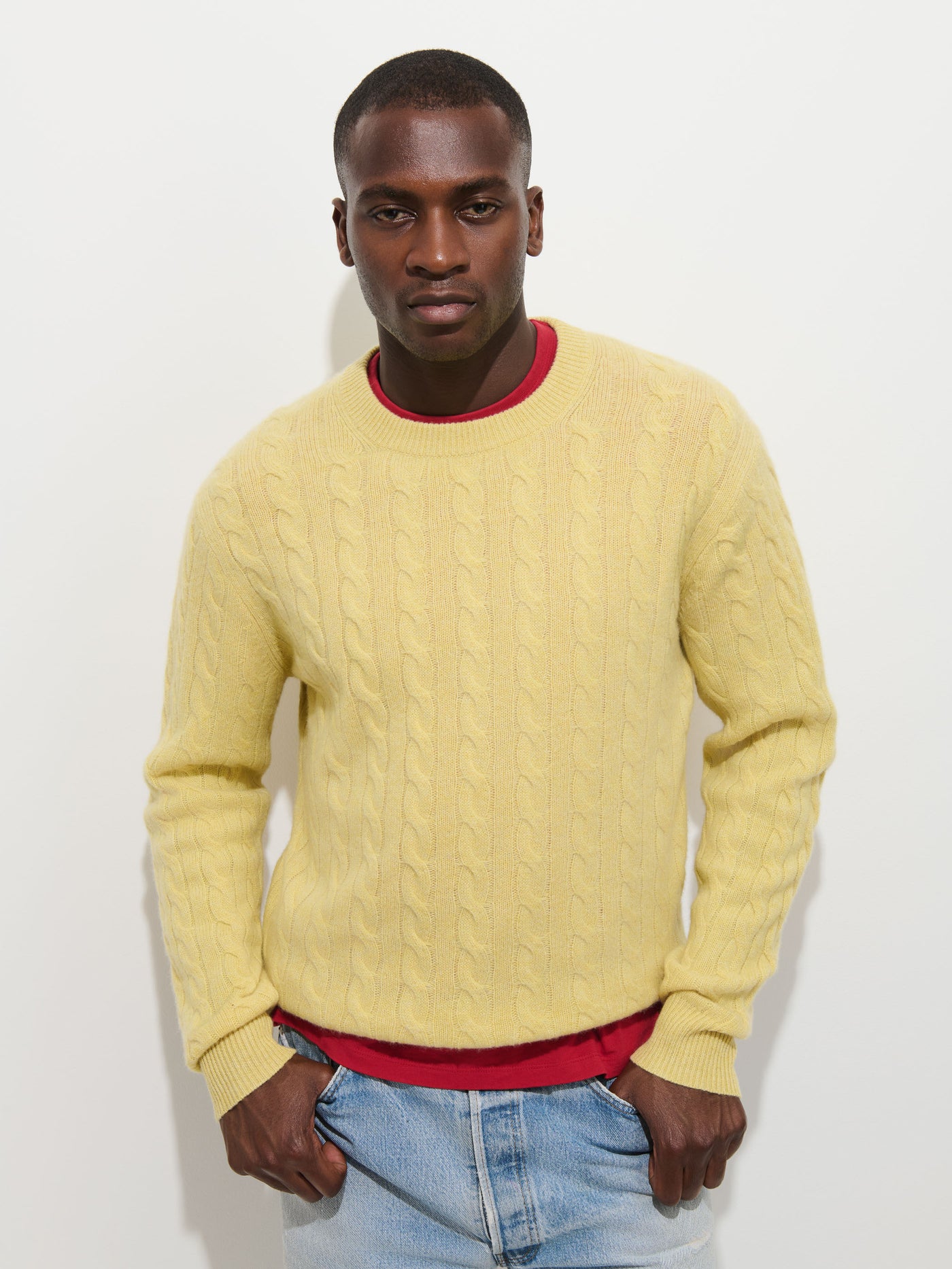 Kingston Cable Sweater in Washed Cashmere