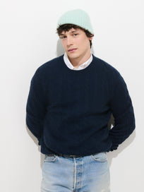 Redford Cable Sweater in Washed Cashmere