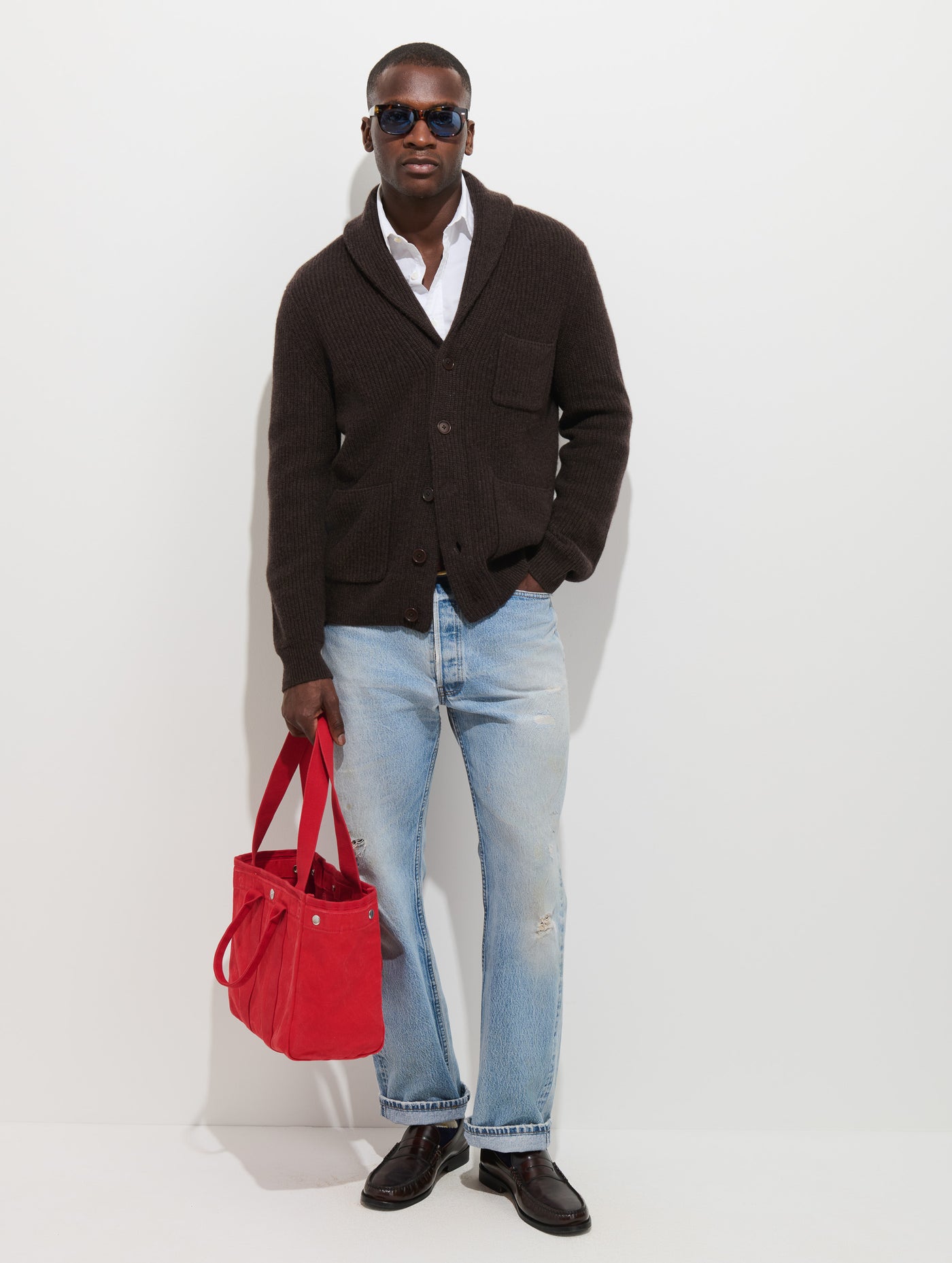 Wallace Cardigan in Washed Cashmere