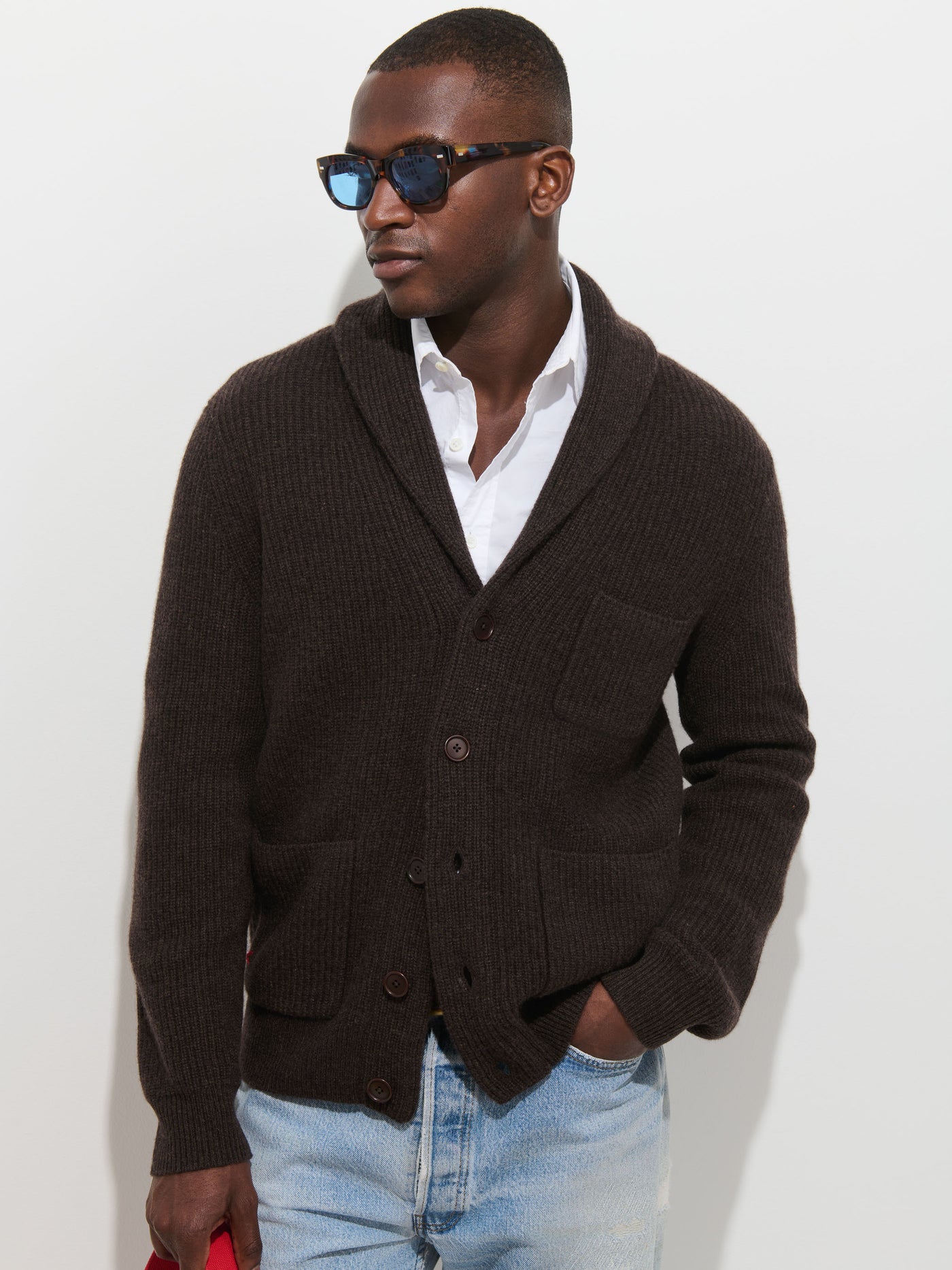 Wallace Cardigan in Washed Cashmere
