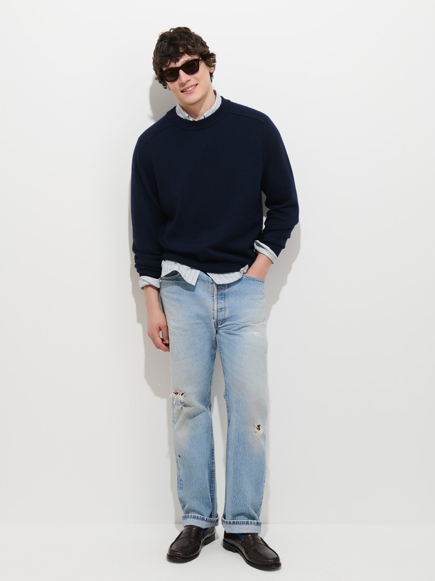 Winston Crewneck Sweater in Wool