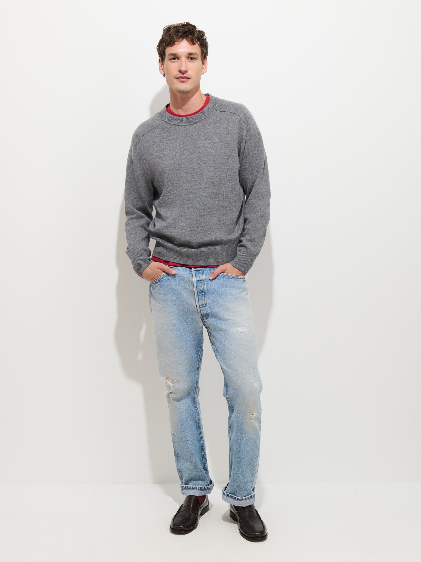 Winston Crewneck Sweater in Wool
