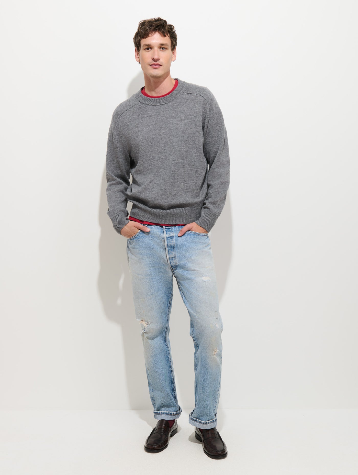 Winston Crewneck Sweater in Wool